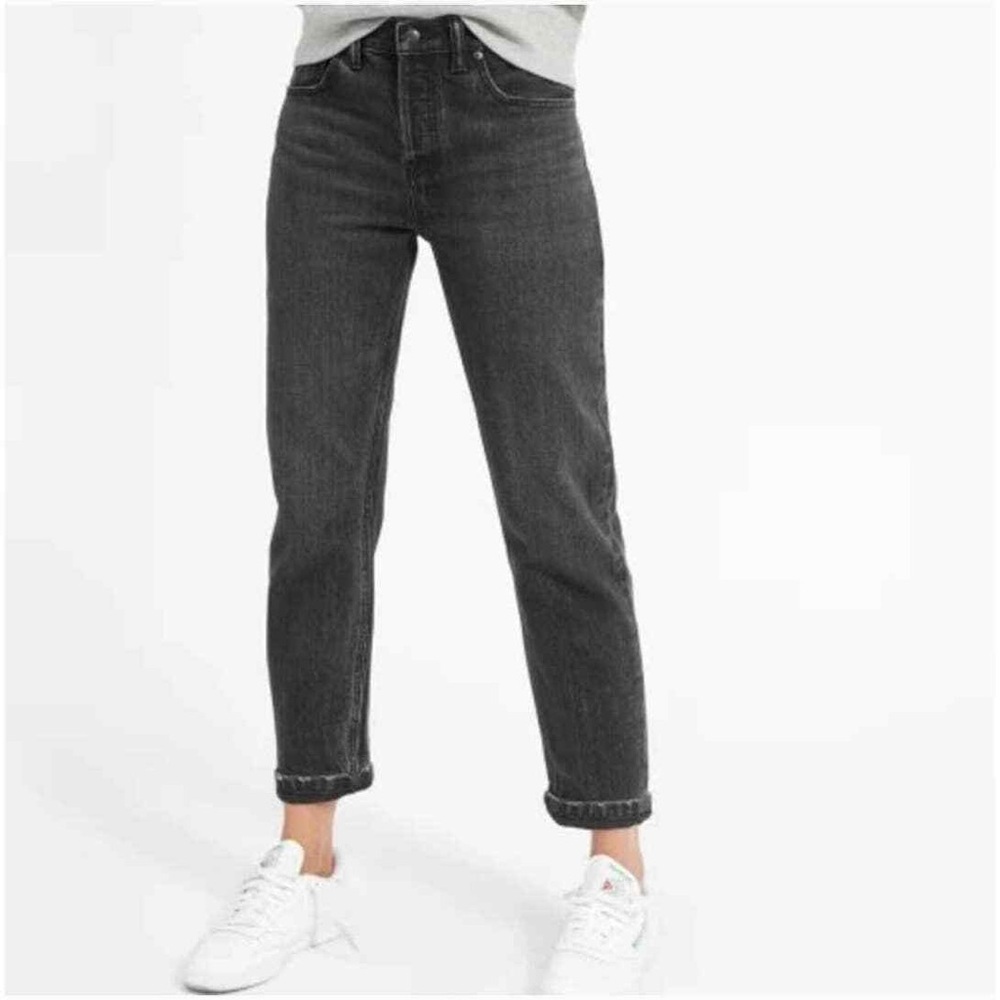 Everlane O-S Boyfriend Jean - Stonewash Black - 30